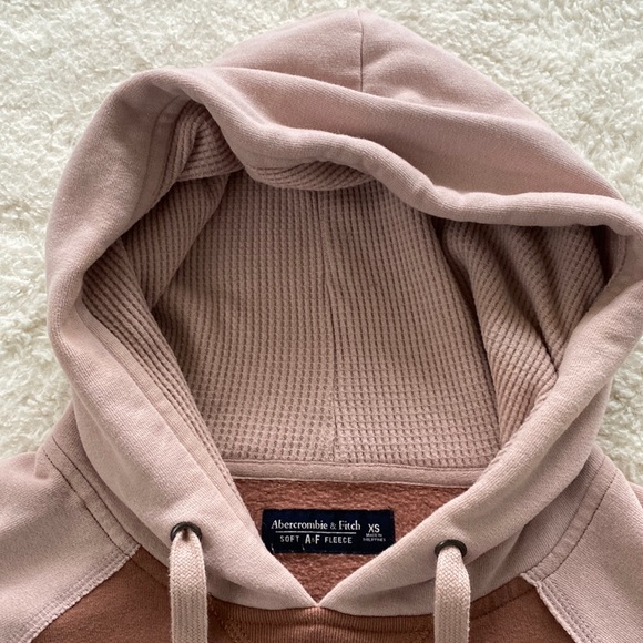 ❤️ Abercrombie and Fitch Color Block Fleece Hoodie Size XS - Picture 4 of 7